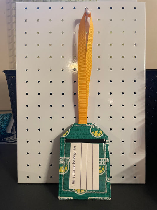 Seattle SuperSonics Luggage Tag - yellow