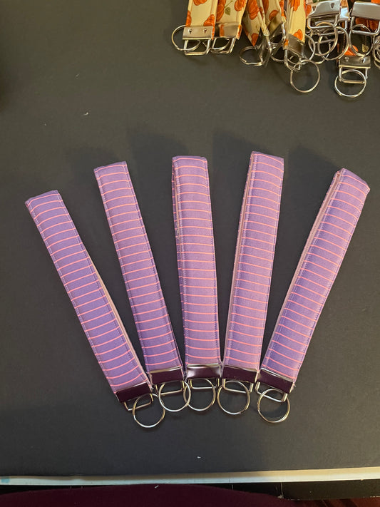 Pink and Purple Striped Wristlet