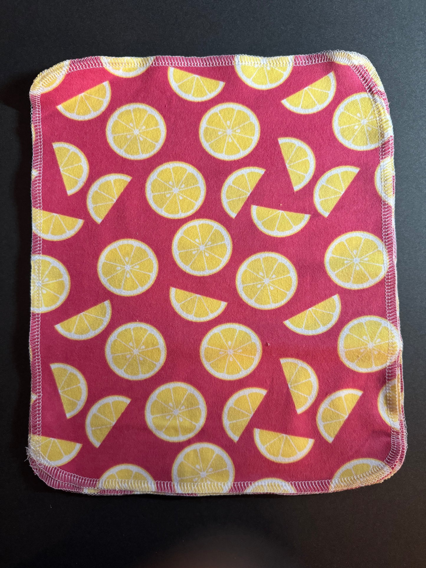Pink lemon reusable towels