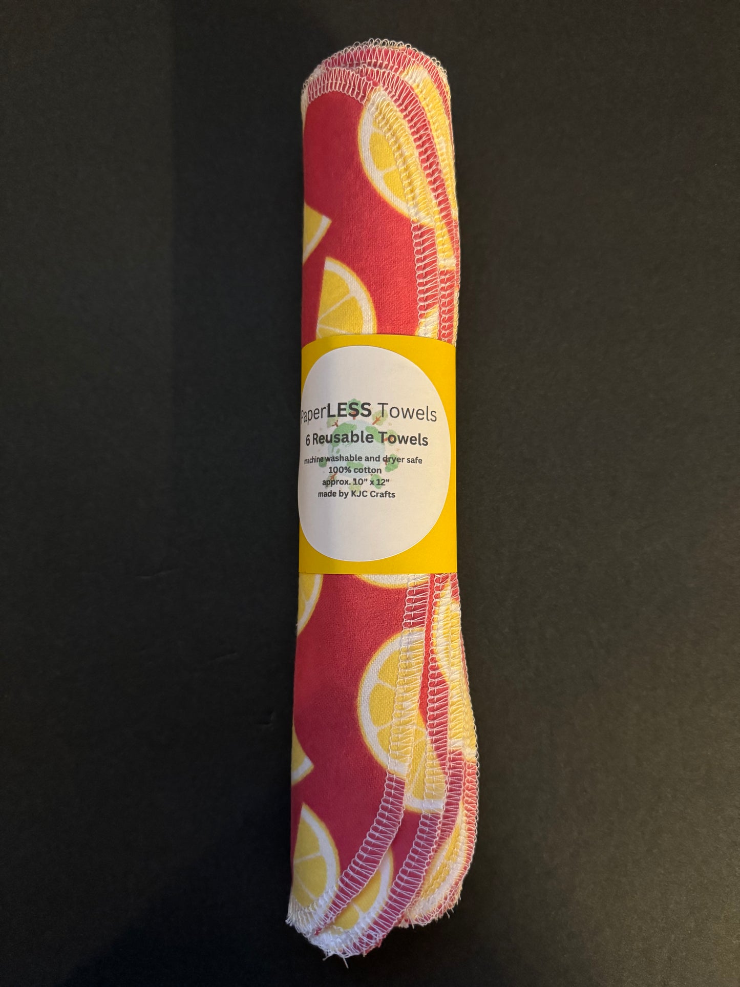 Pink lemon reusable towels