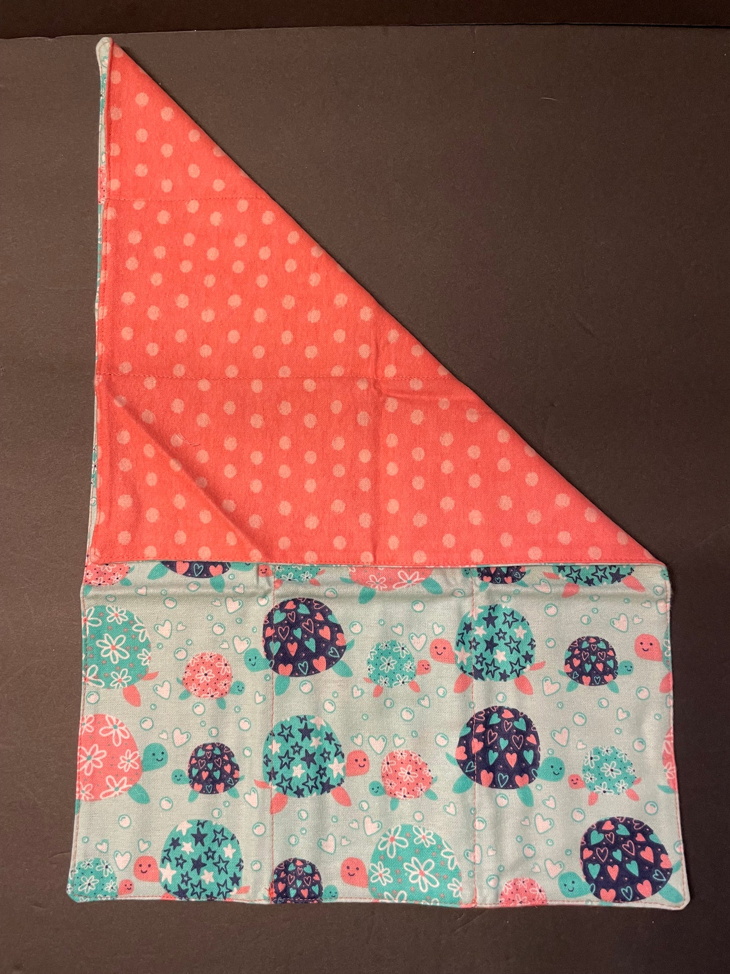 Melon Turtle Baby Burp Rag