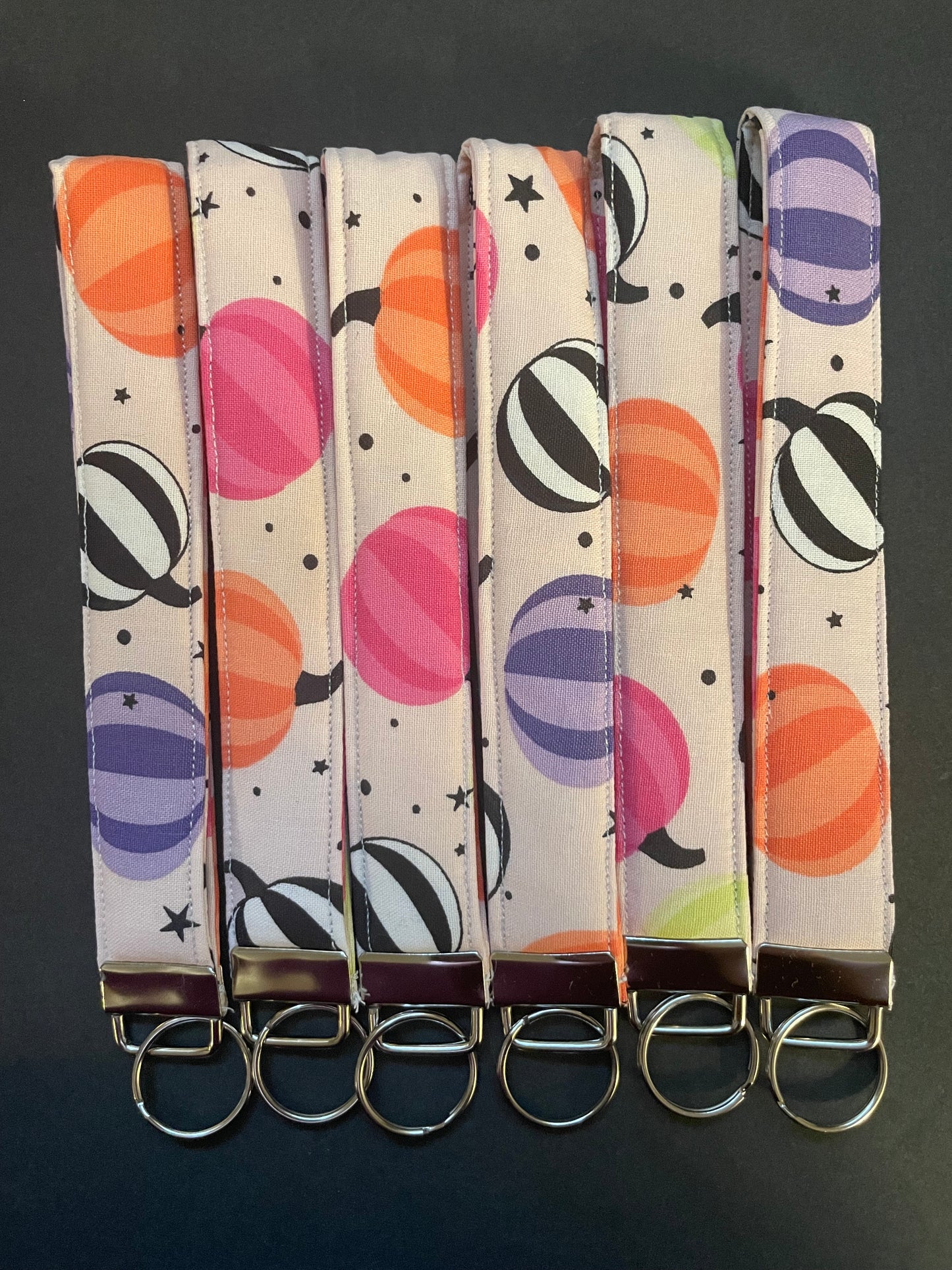 Pink, Orange and Purple Pumpkin Wristlet