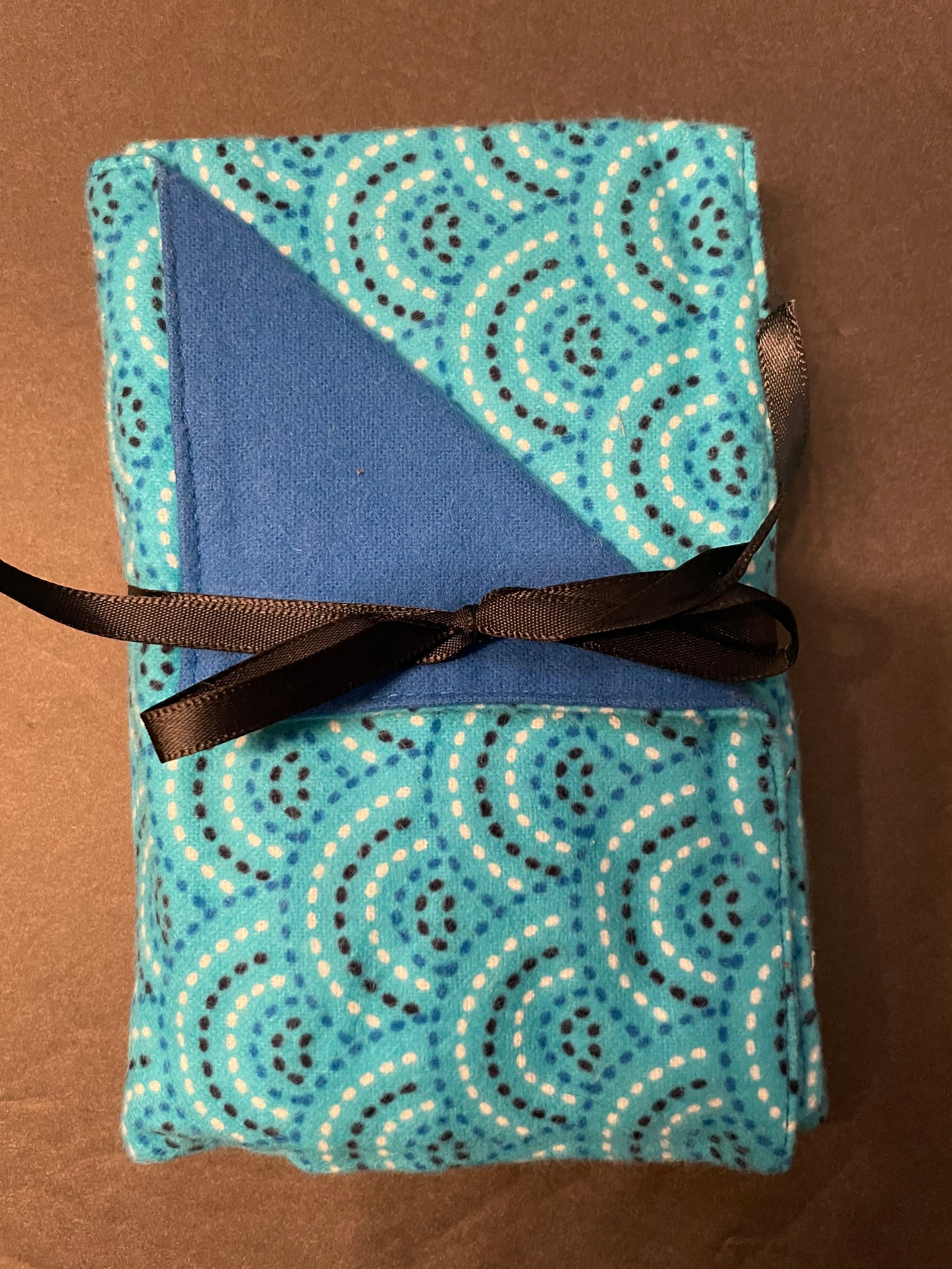 Blue Dotted Swirl Baby Burp Rag