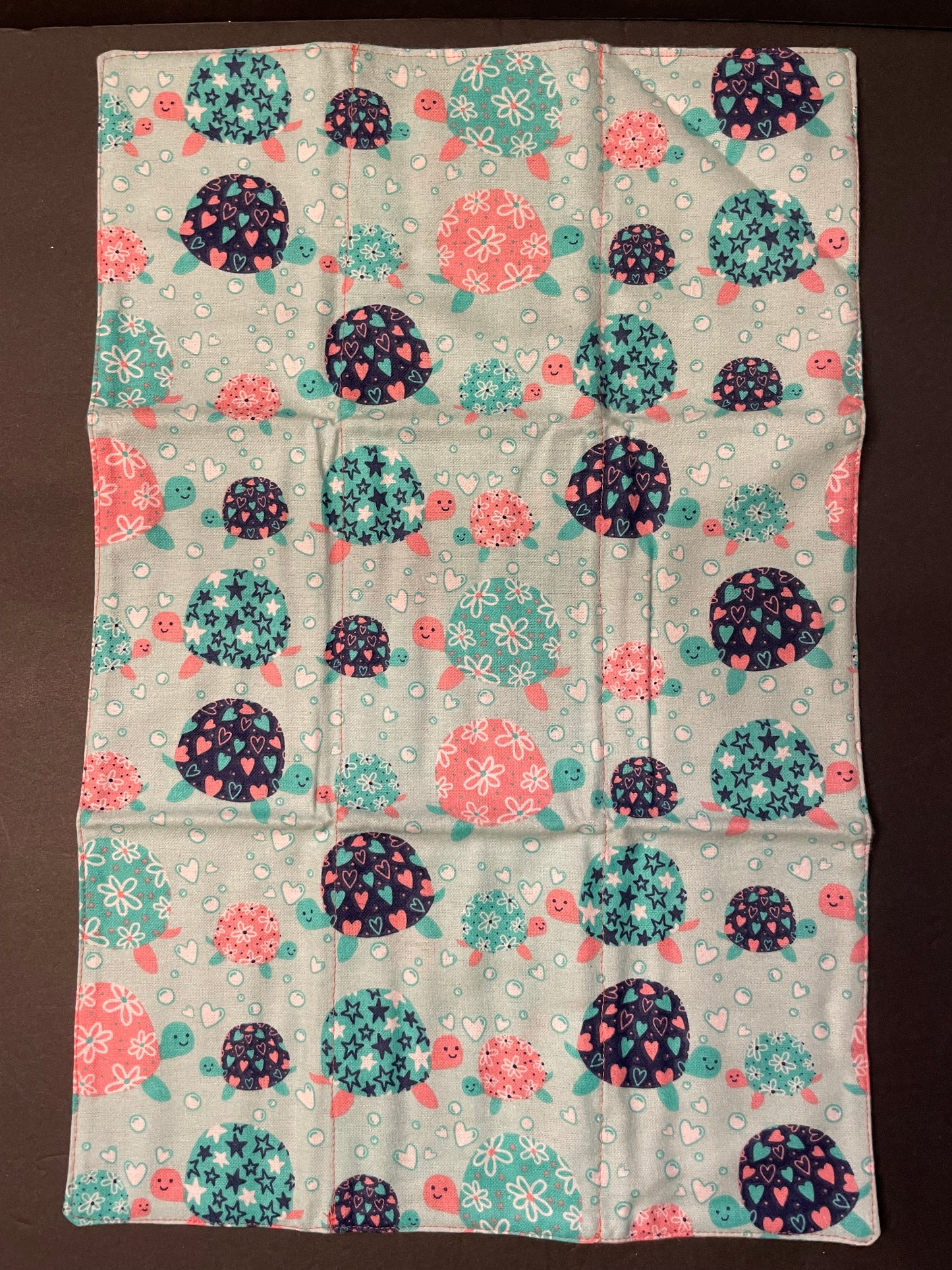 Melon Turtle Baby Burp Rag