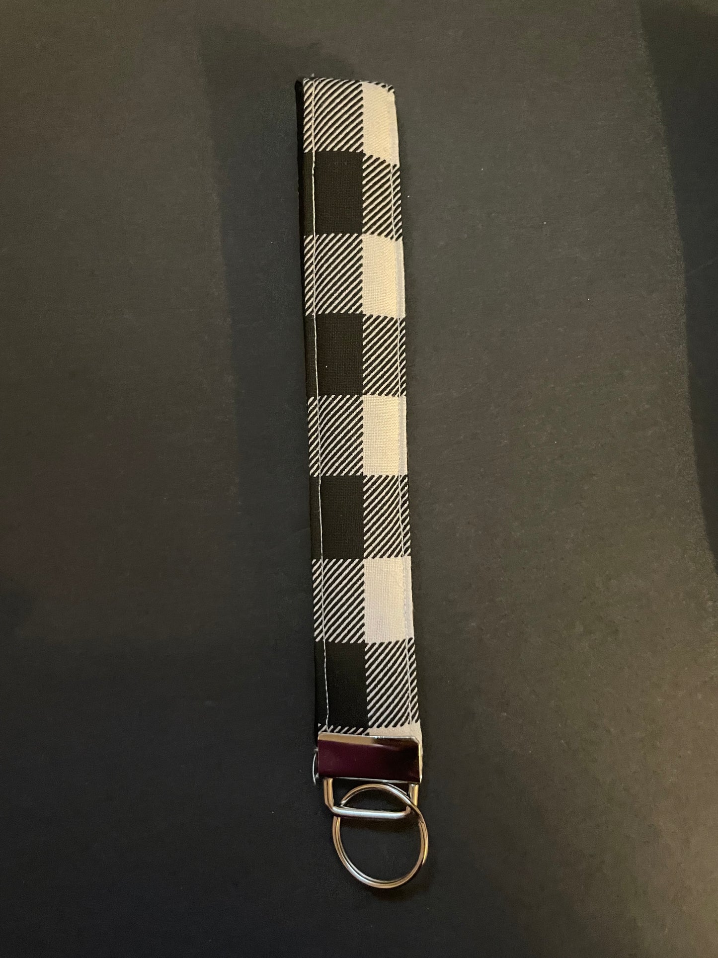 Black Buffalo Plaid Wristlet