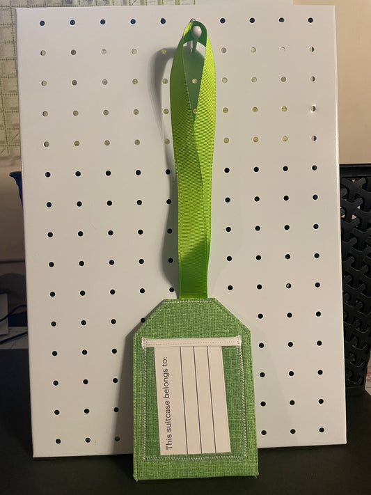 Green Luggage Tag