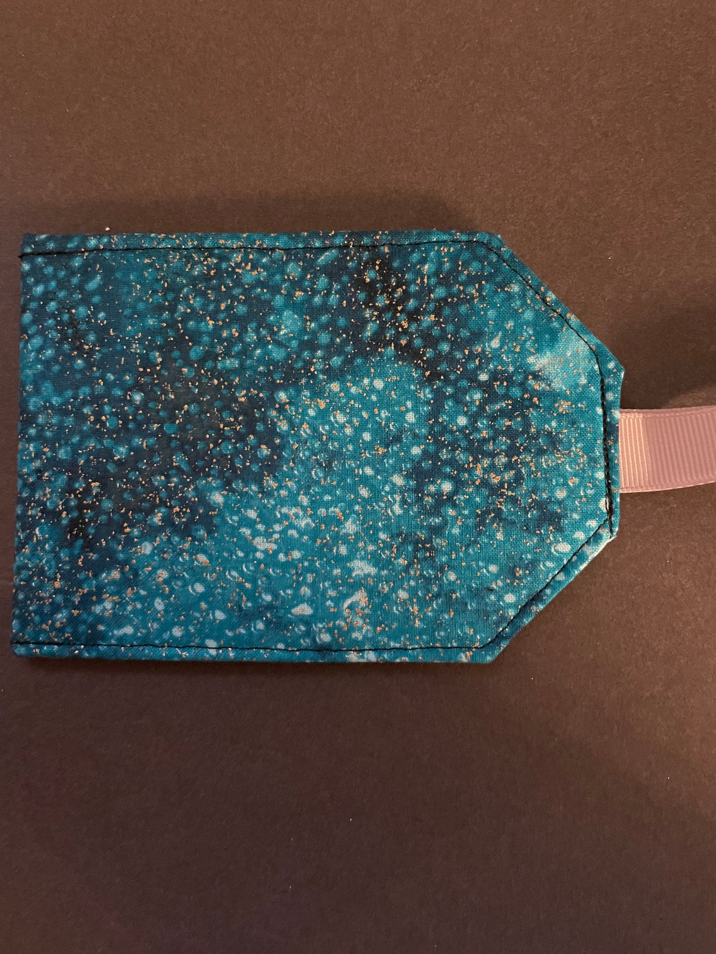 Teal Sparkle Luggage Tag