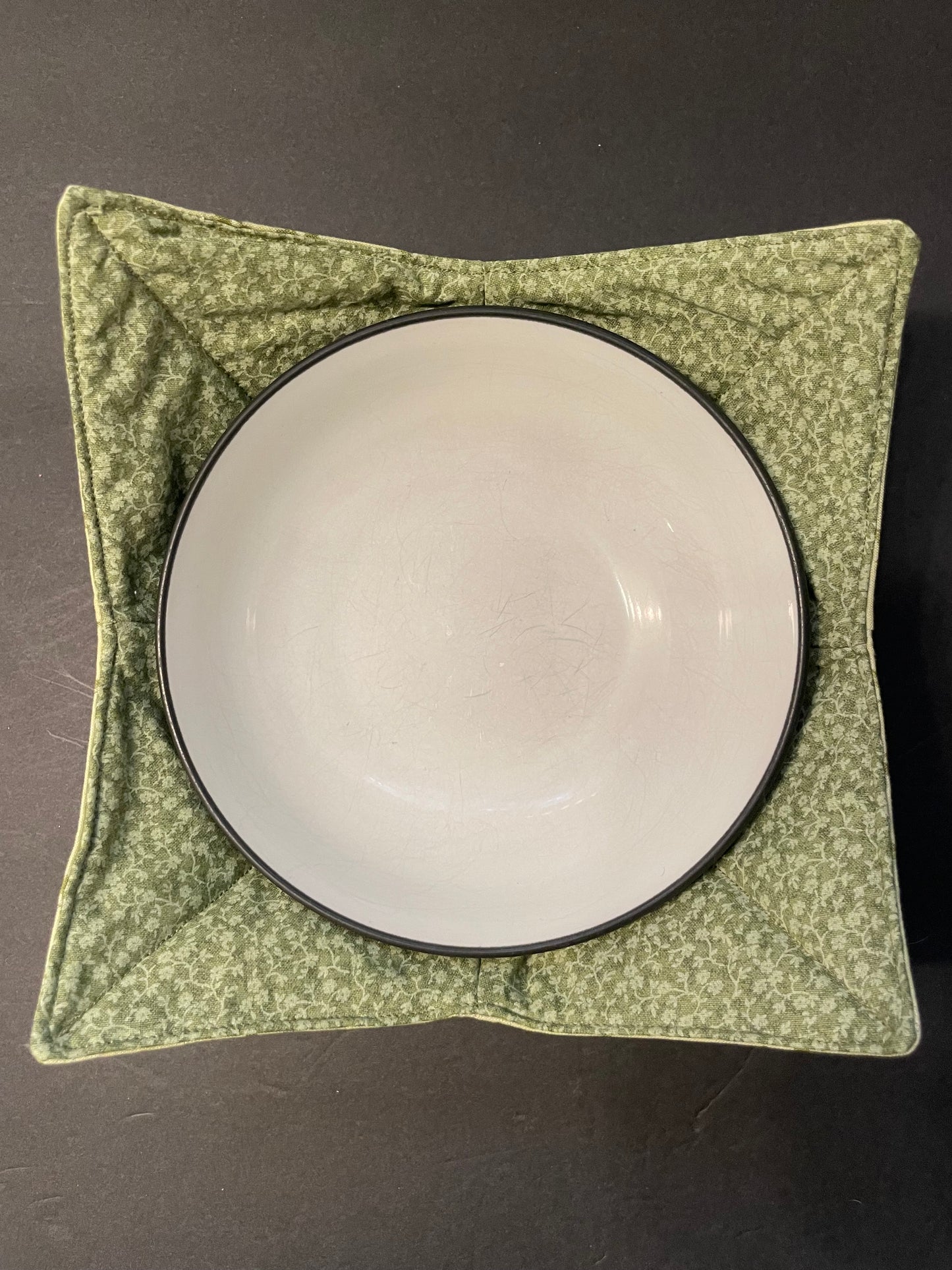Sage Green Floral Bowl Cozy
