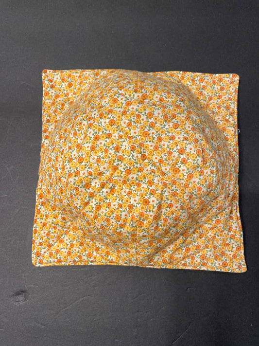 Yellow Floral with Black Bowl Cozy