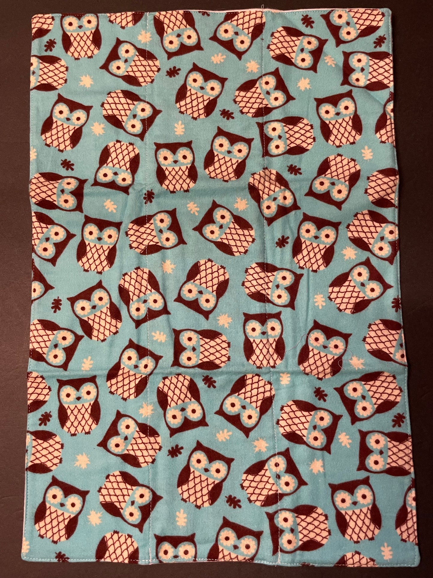 Blue Owl Baby Burp Rag