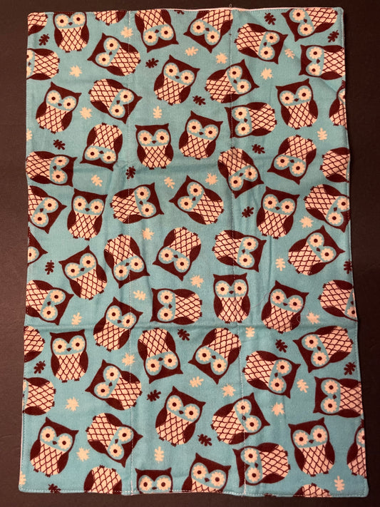 Blue Owl Baby Burp Rag