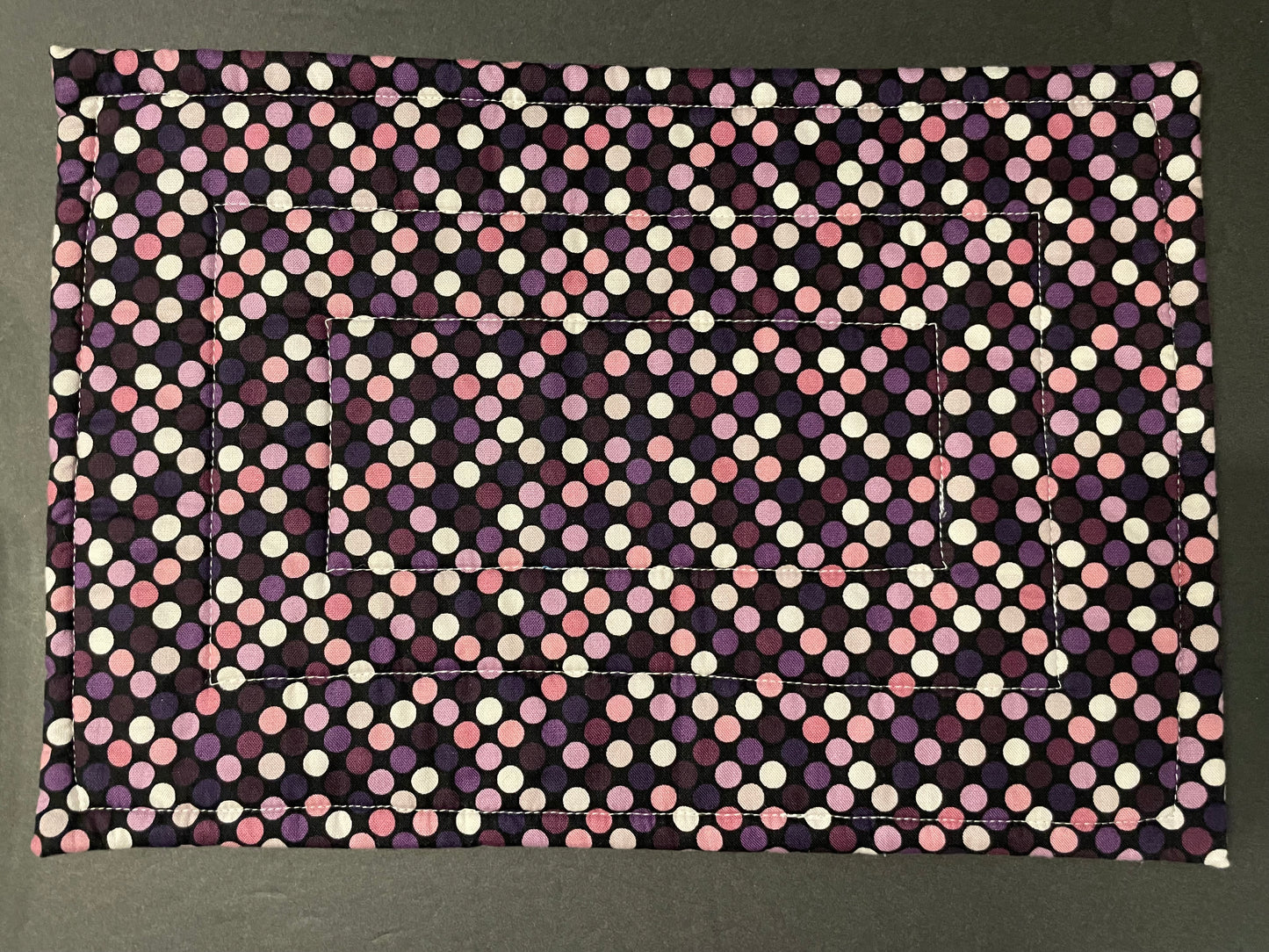Grey and Purple Polka Dot Casserole Trivet