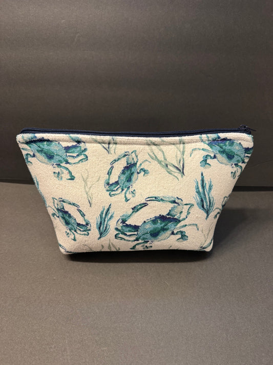 Blue Crab Makeup Bag