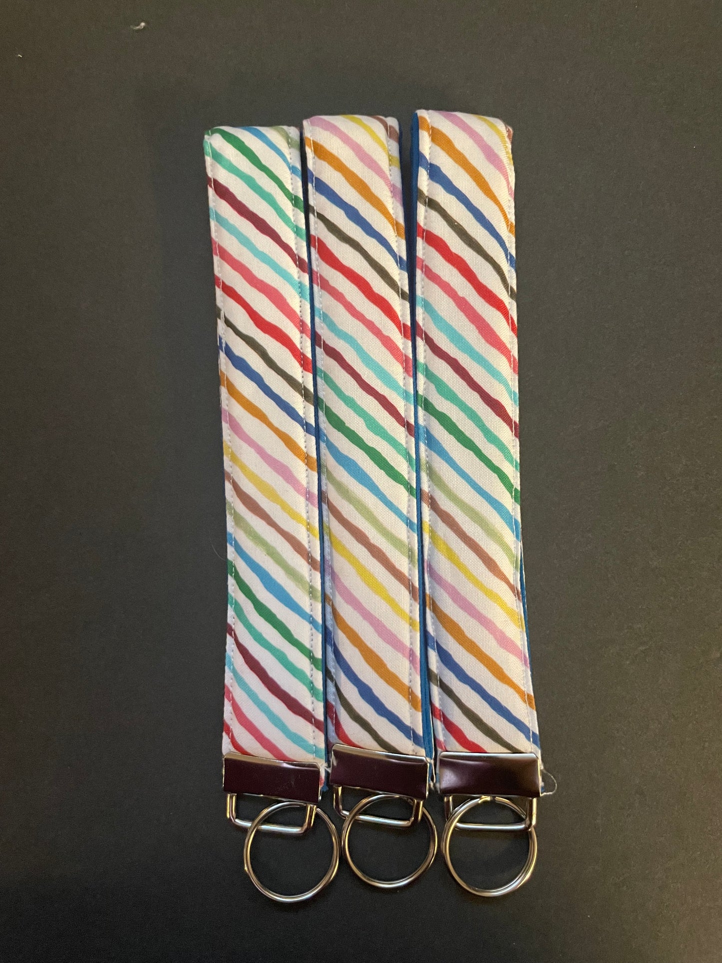 Rainbow Striped Wristlet