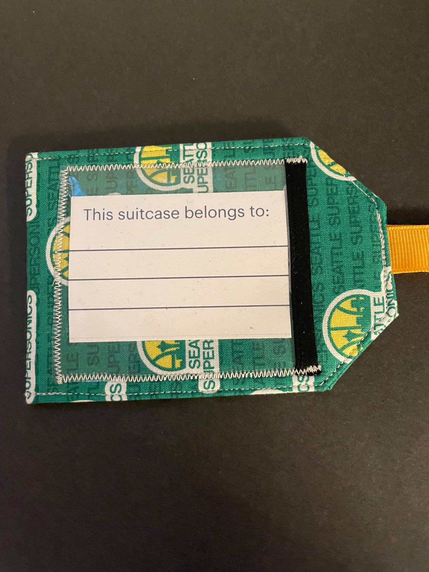 Seattle SuperSonics Luggage Tag - yellow