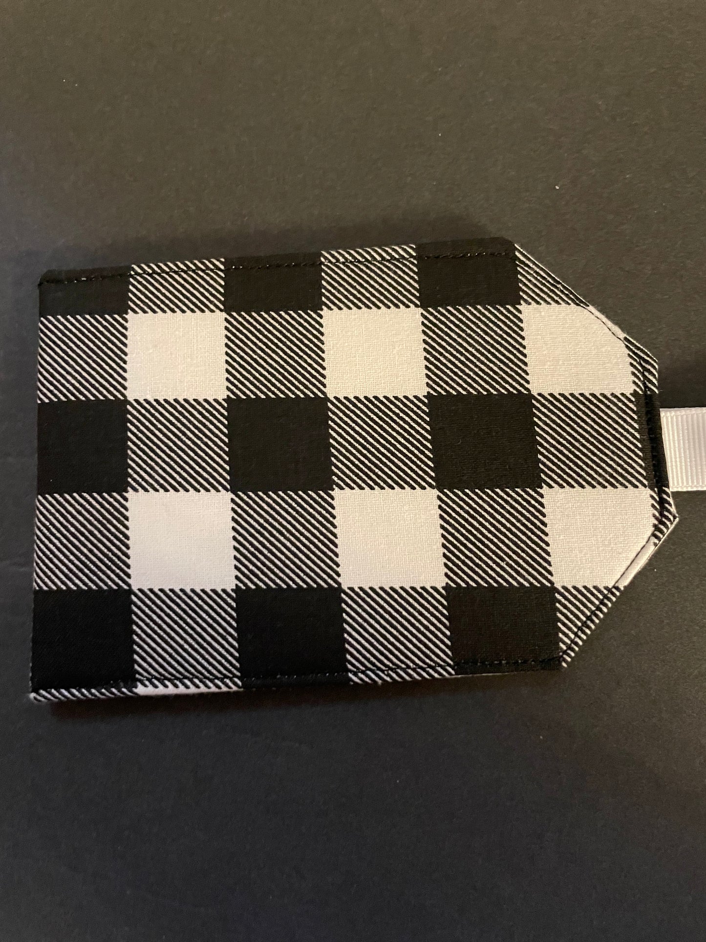 Black Buffalo Plaid Luggage Tag
