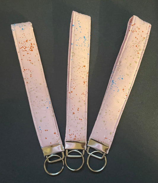 Pink Splatter Wristlet