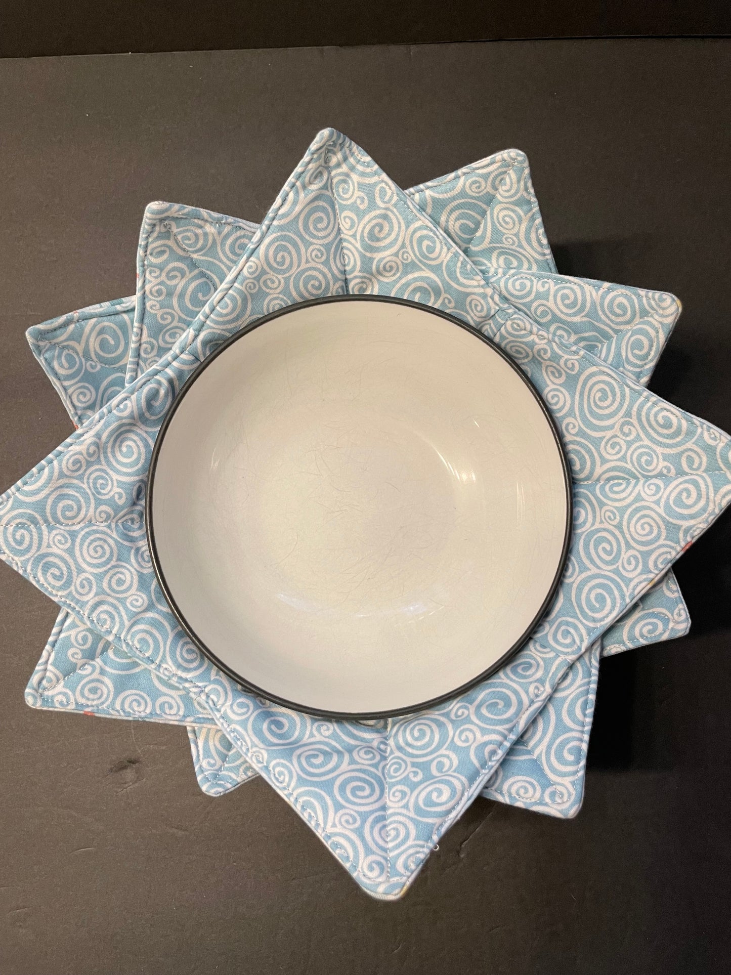Blue and White Floral Bowl Cozy
