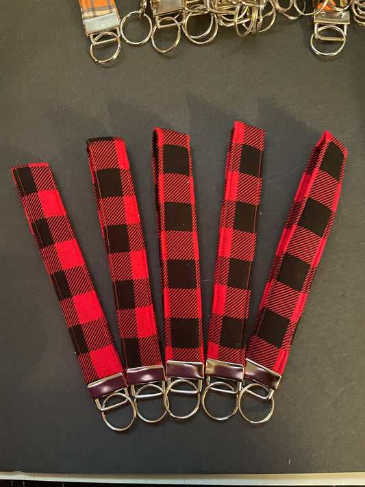 Red Buffalo Plaid Wristlet