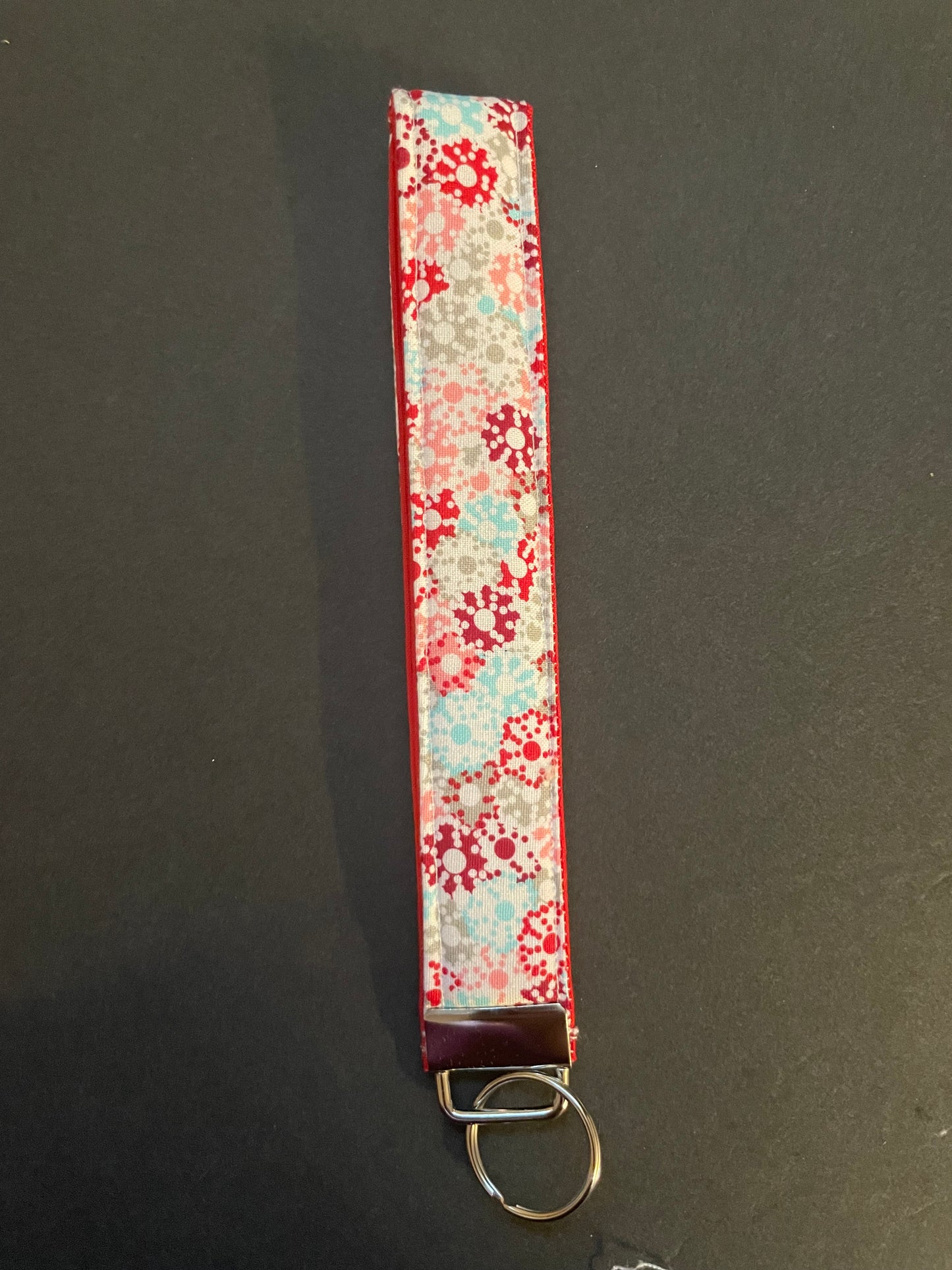 Pink, Red and Blue Floral Wristlet