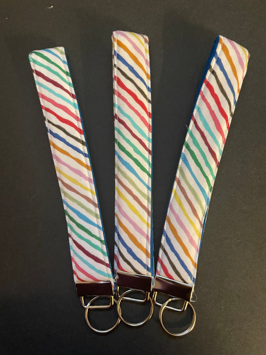 Rainbow Striped Wristlet