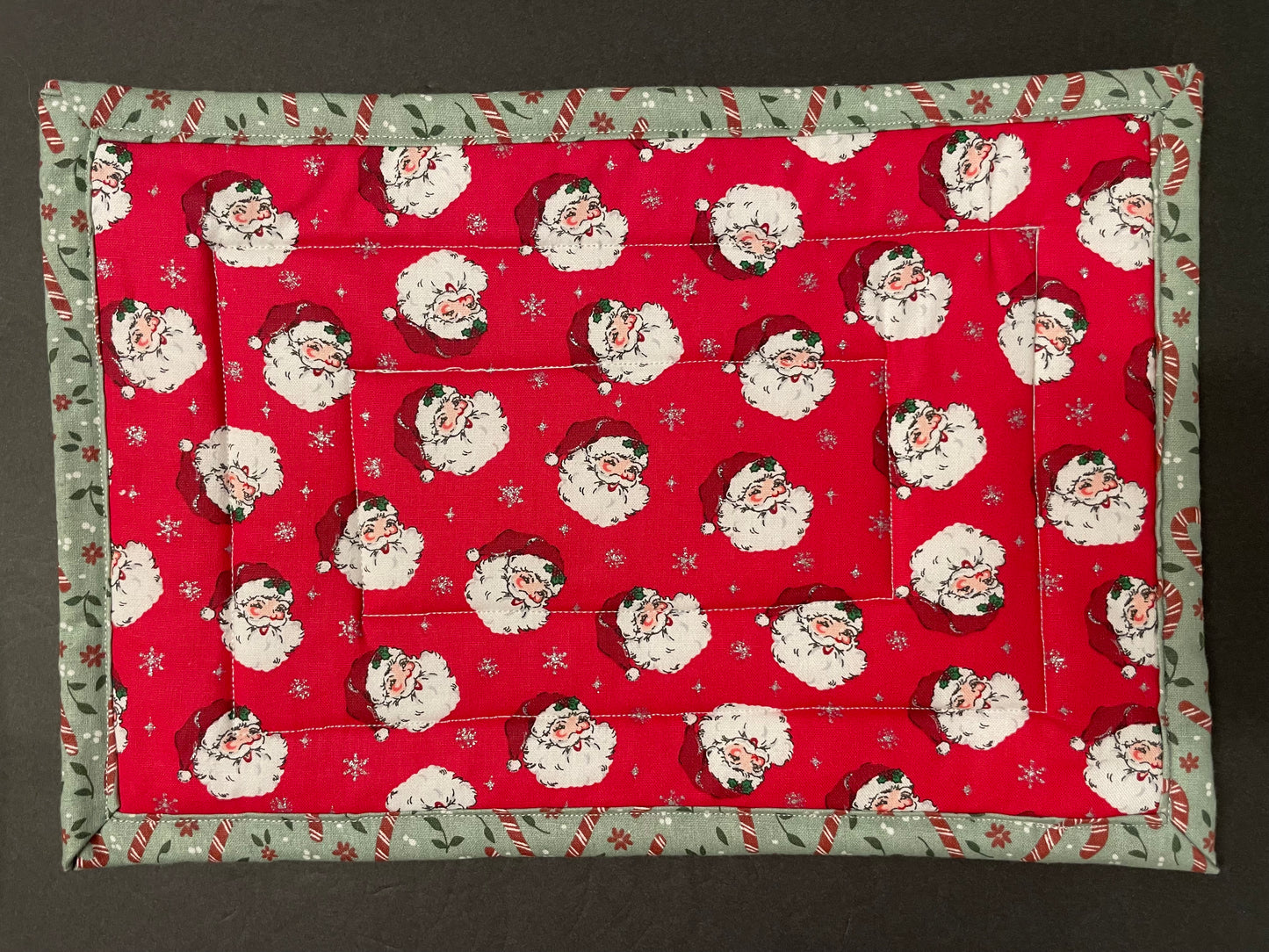 Santa and Candy Cane Casserole Trivet