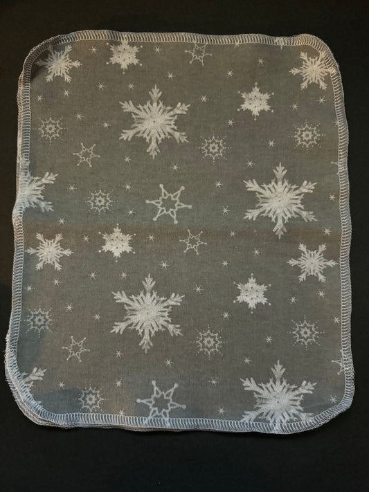 Grey Snowflake Reusable Towel