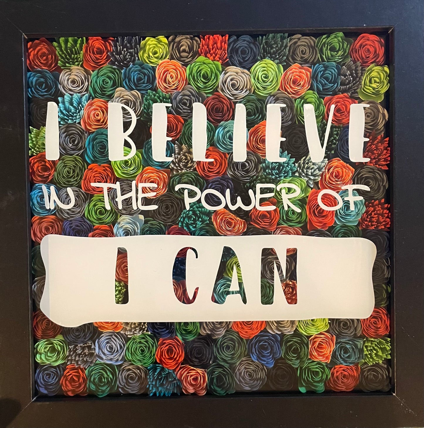 Inspirational Flower Shadow Box