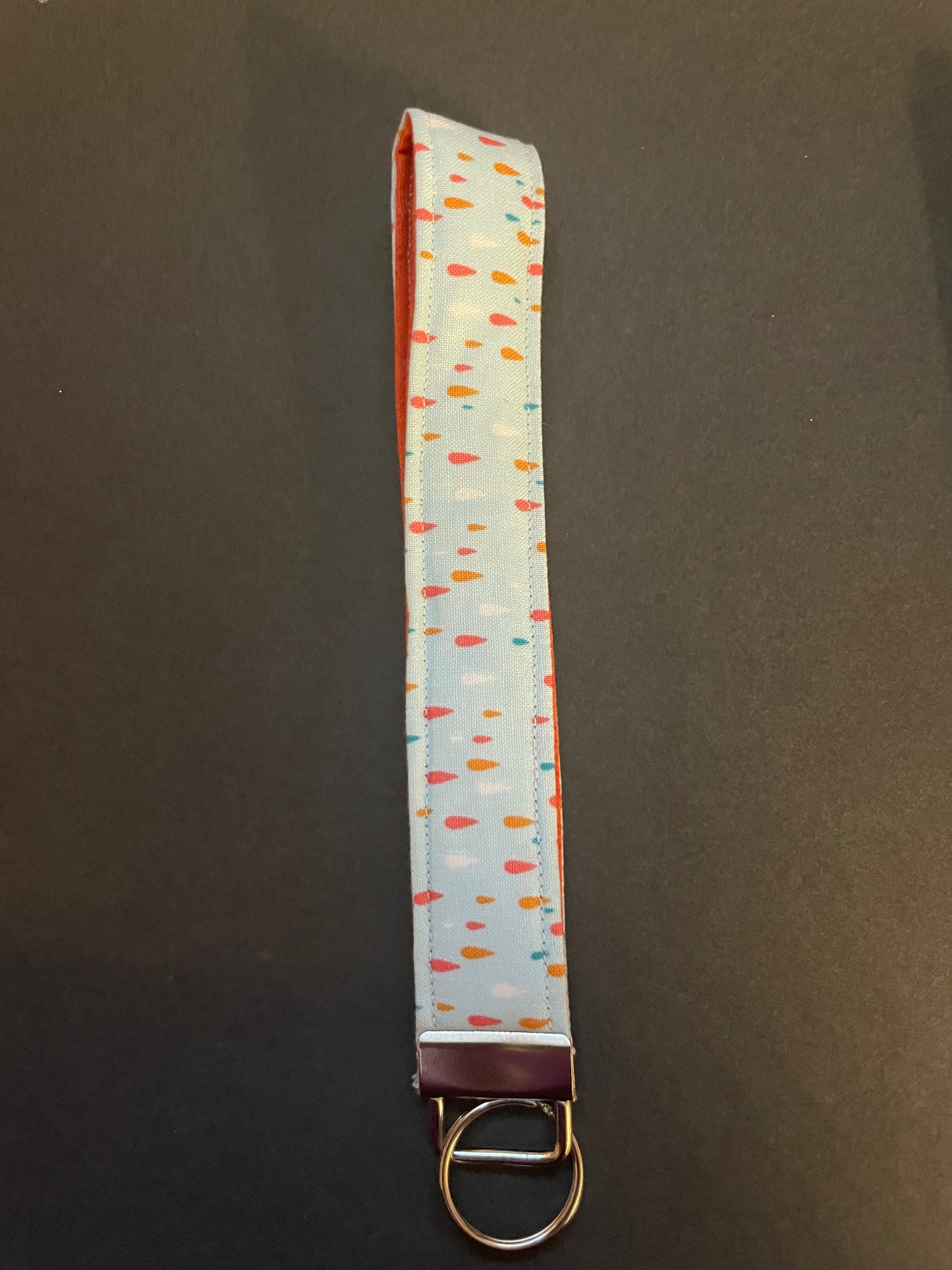 Light Blue Raindrop Wristlet