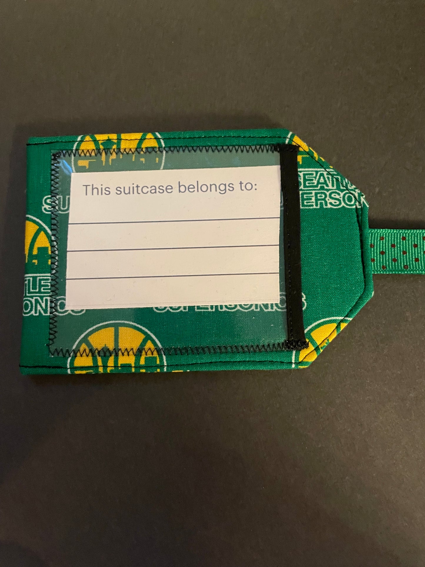 Seattle SuperSonics Luggage Tag - green