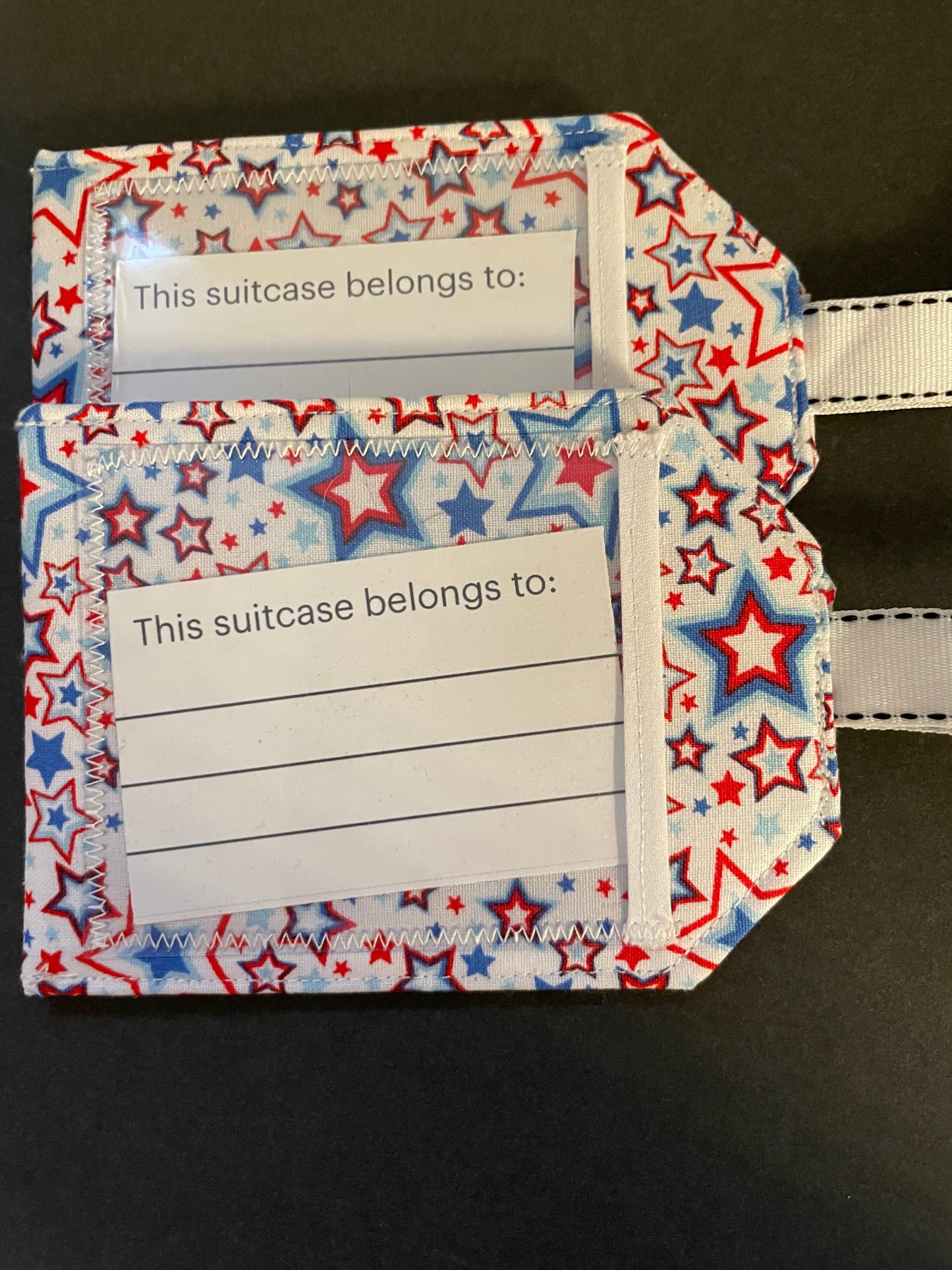 Red, White and Blue Star Luggage Tag