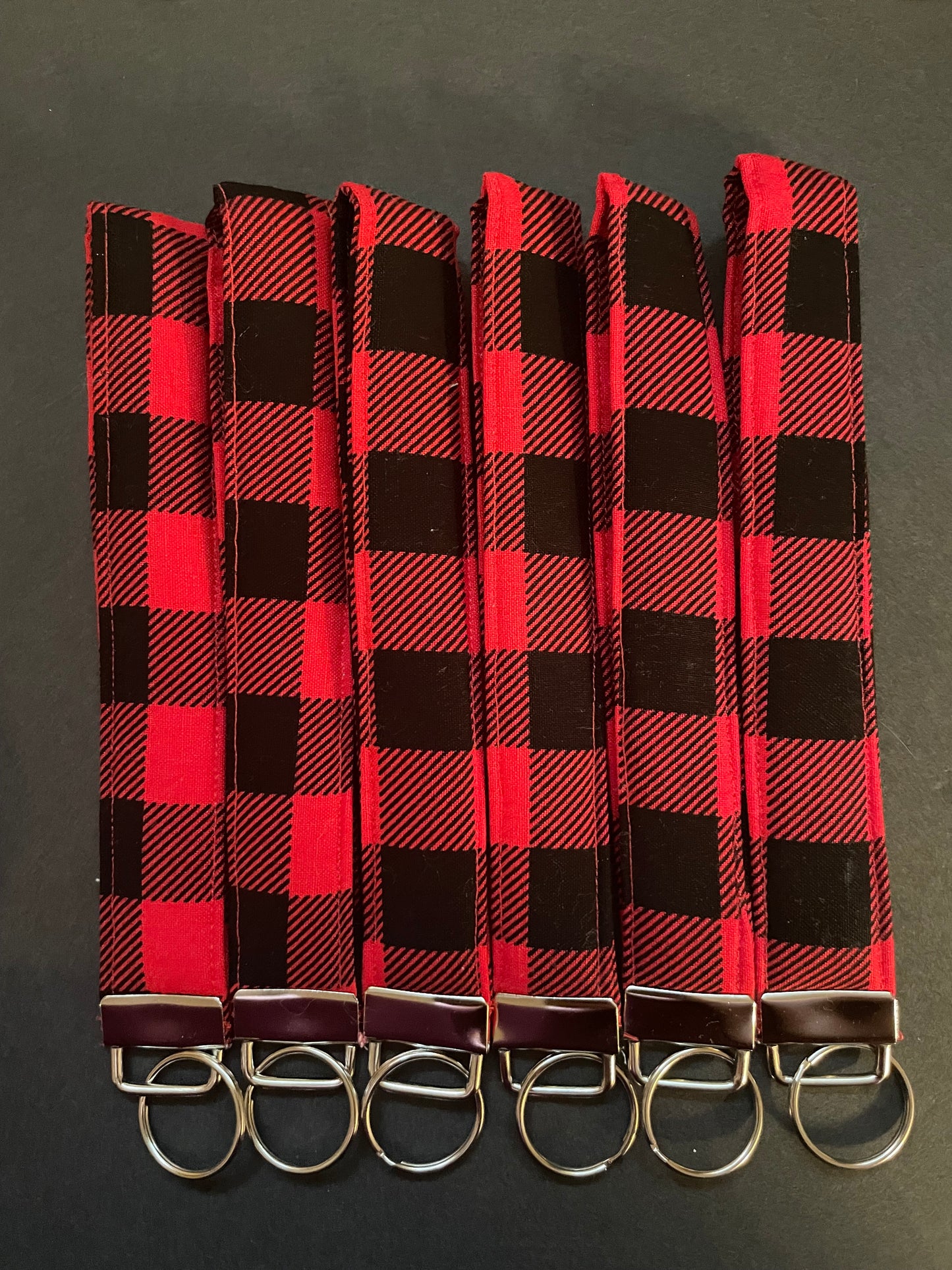 Red Buffalo Plaid Wristlet