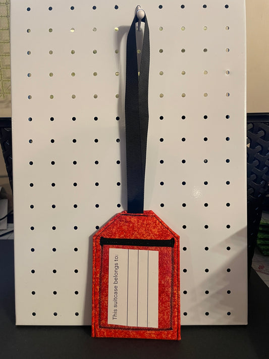 Orange Luggage Tag