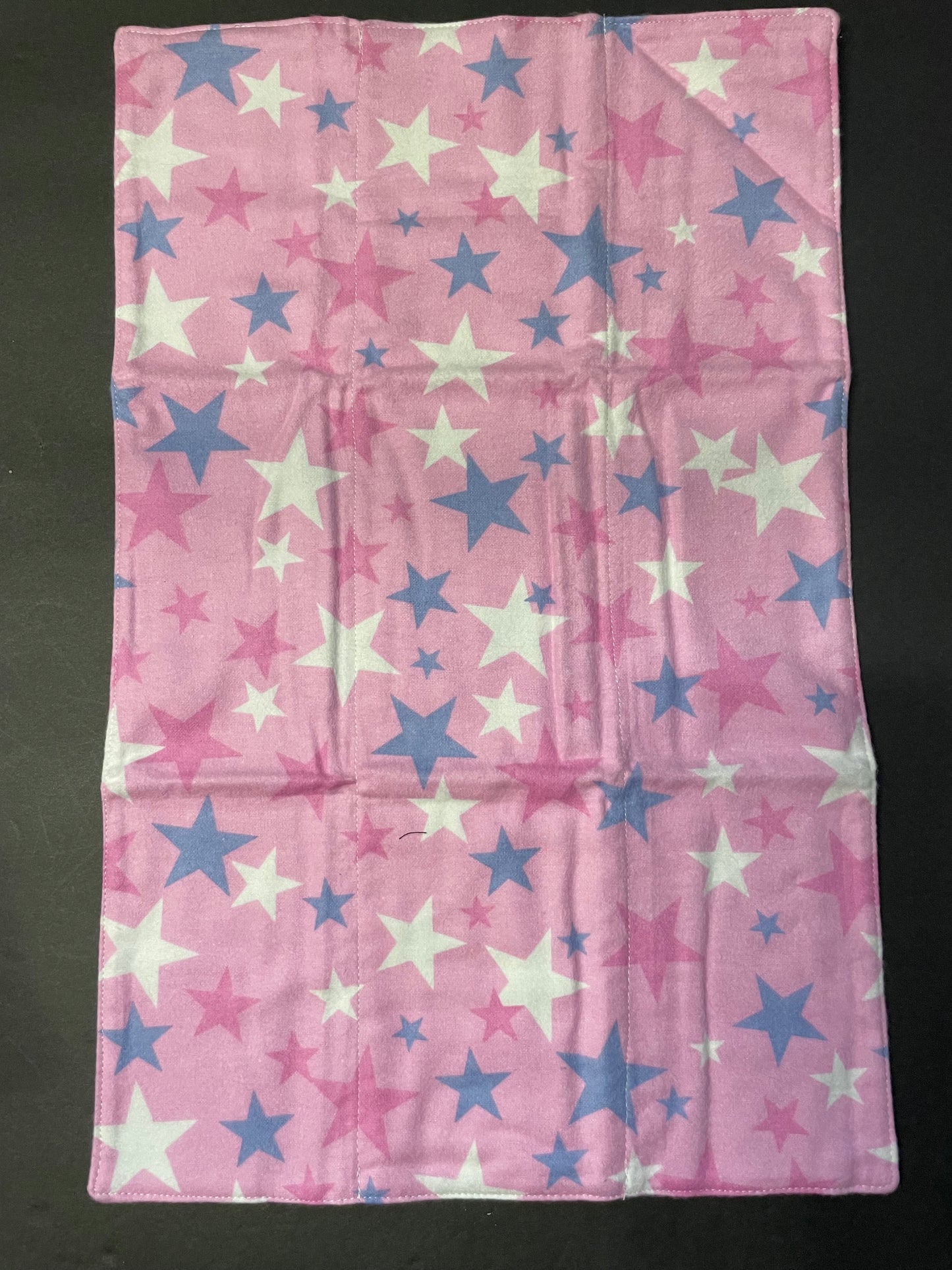 Pink and Purple Star Baby Burp Rag