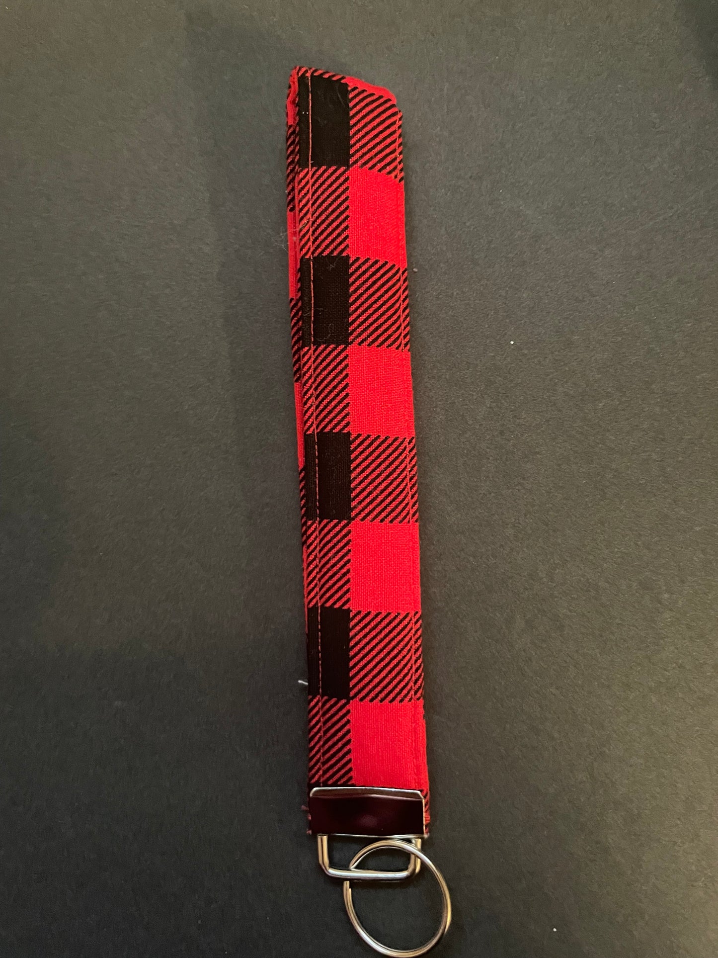 Red Buffalo Plaid Wristlet