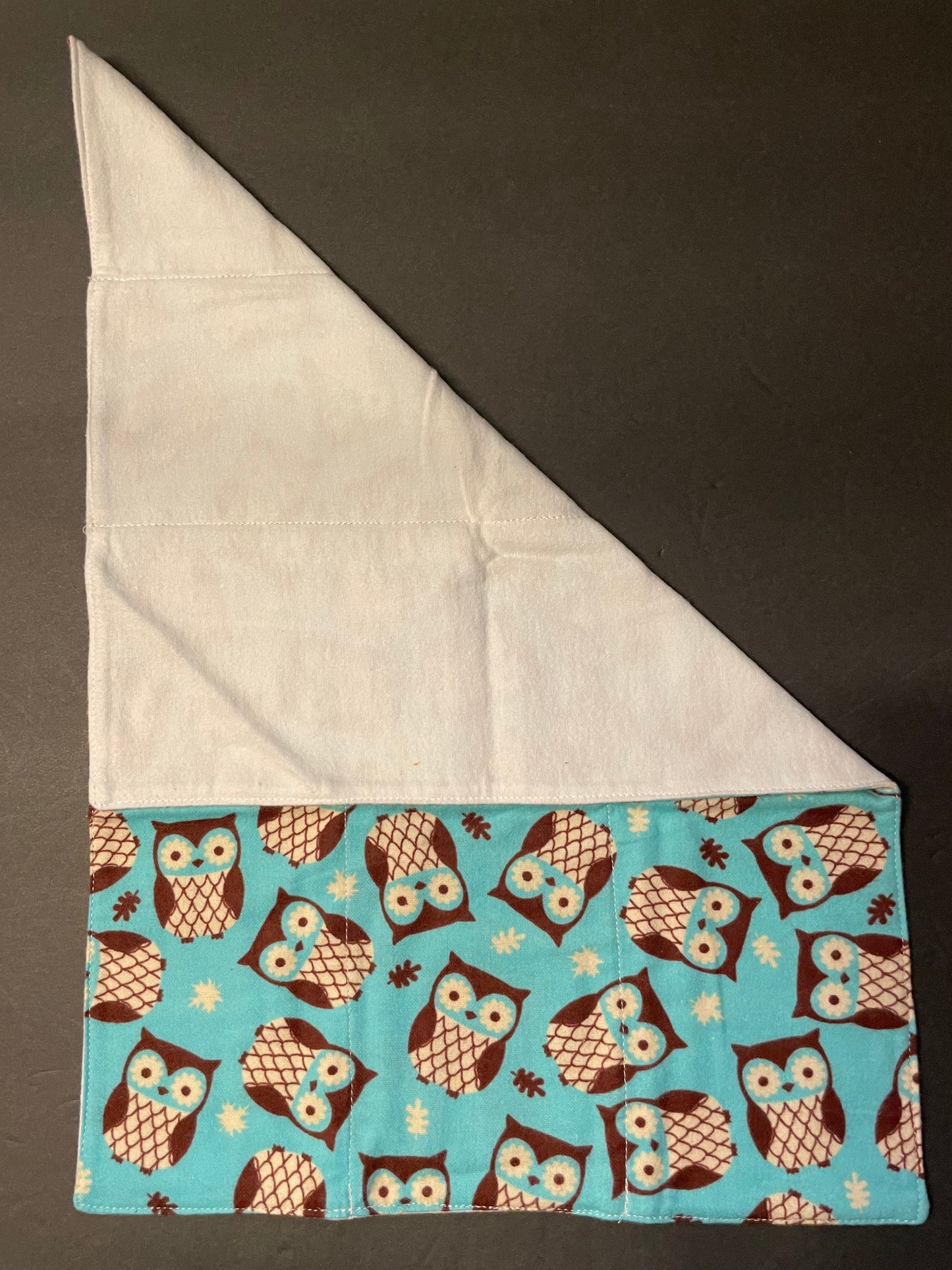 Blue Owl Baby Burp Rag