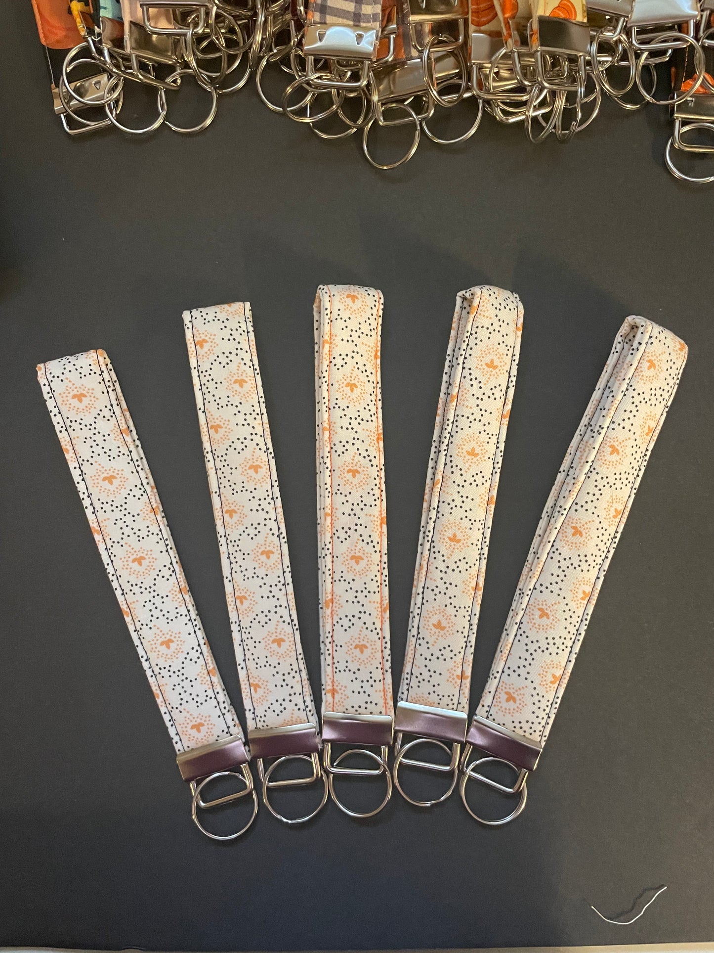Fall Polka Dot Wristlet