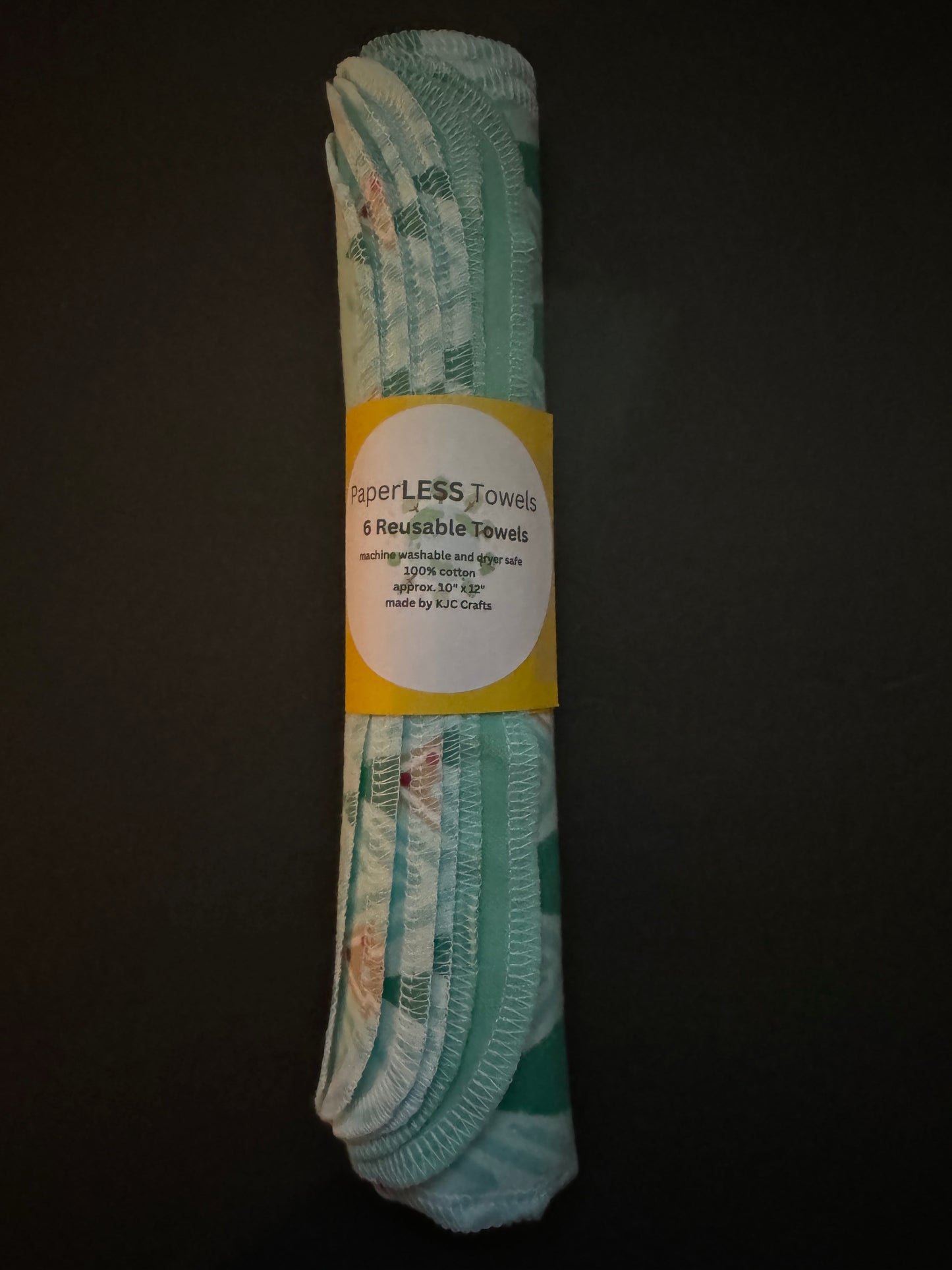 Teal Christmas Tree Reusable Towel