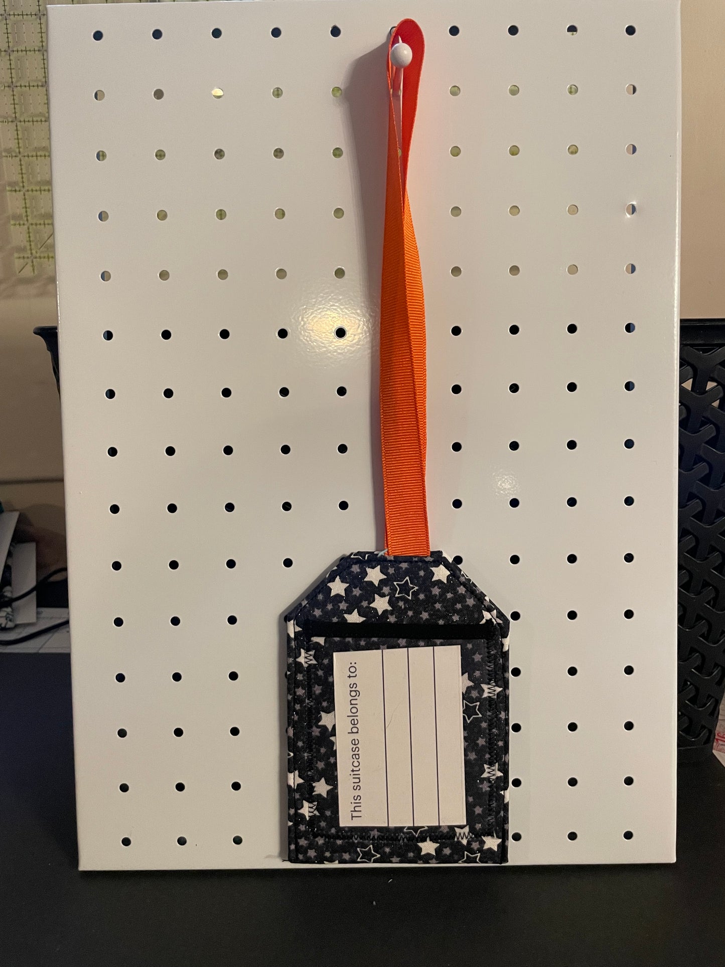 Black Starry Luggage Tag