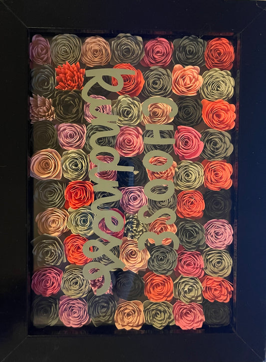 Choose Kindness Flower Shadow Box