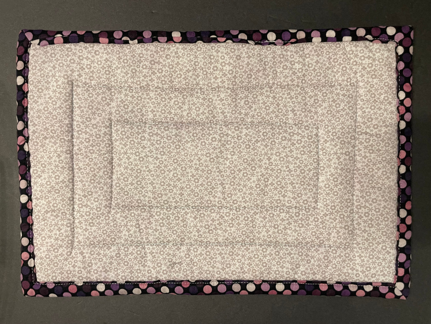 Grey and Purple Polka Dot Casserole Trivet