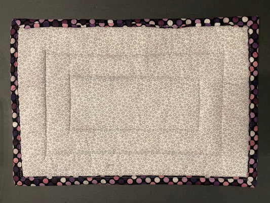 Grey and Purple Polka Dot Casserole Trivet