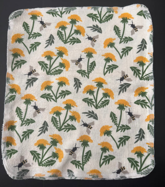 Bumblebee and Dandelion Reusable Towels