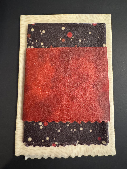 Beeswax Wraps - Red and Cream Polka Dot - set of 3