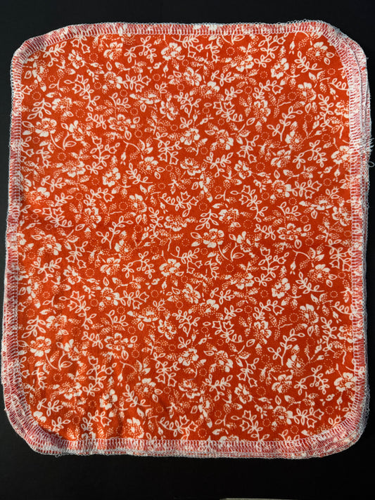 Orange Floral - Reusable Towels