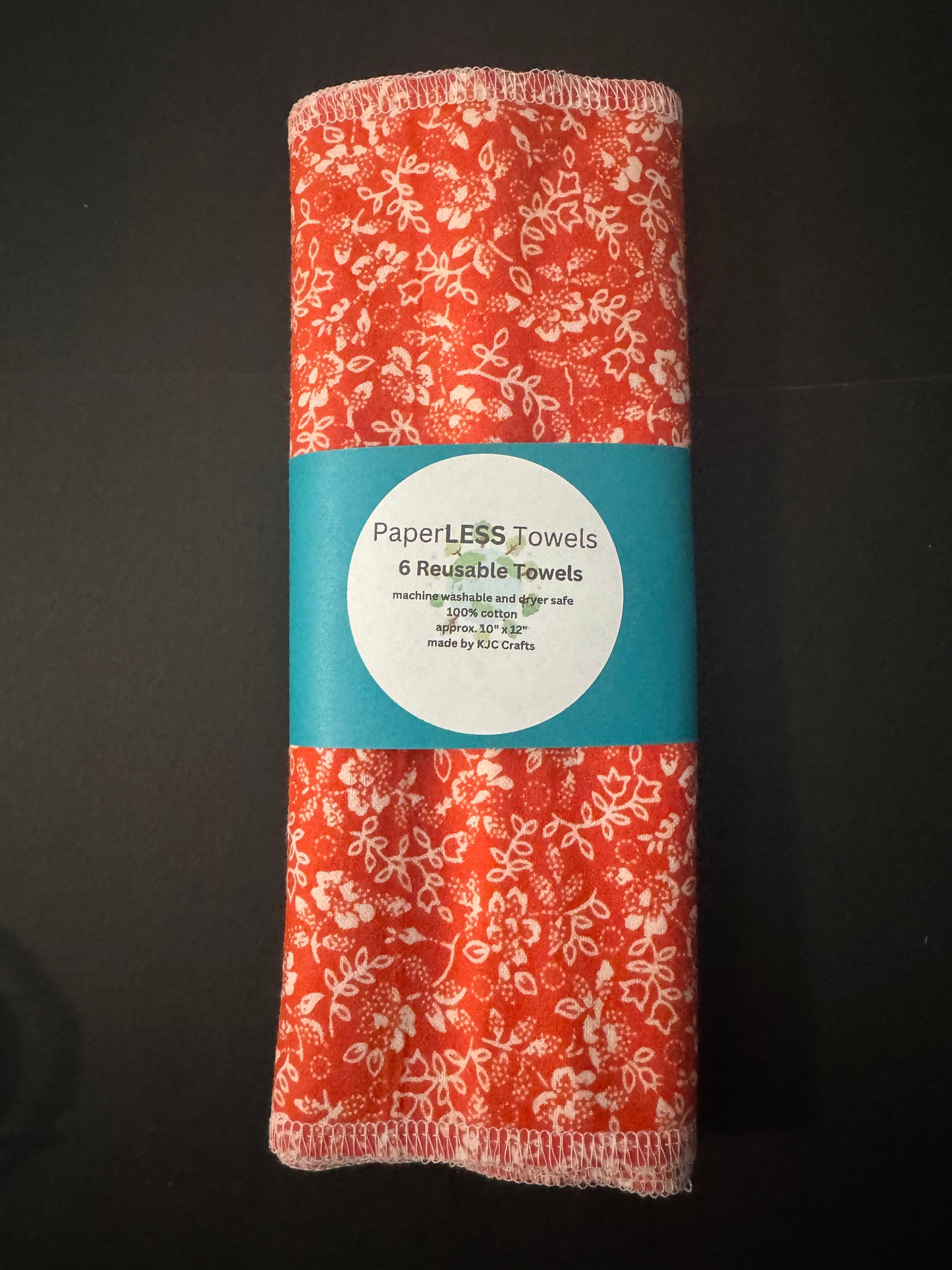 Orange Floral - Reusable Towels