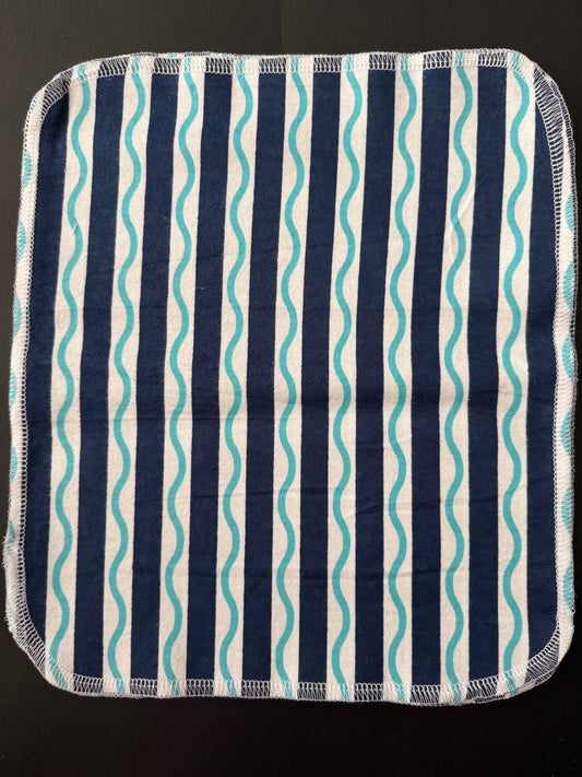 Blue Swirl Stripes - Reusable Towels