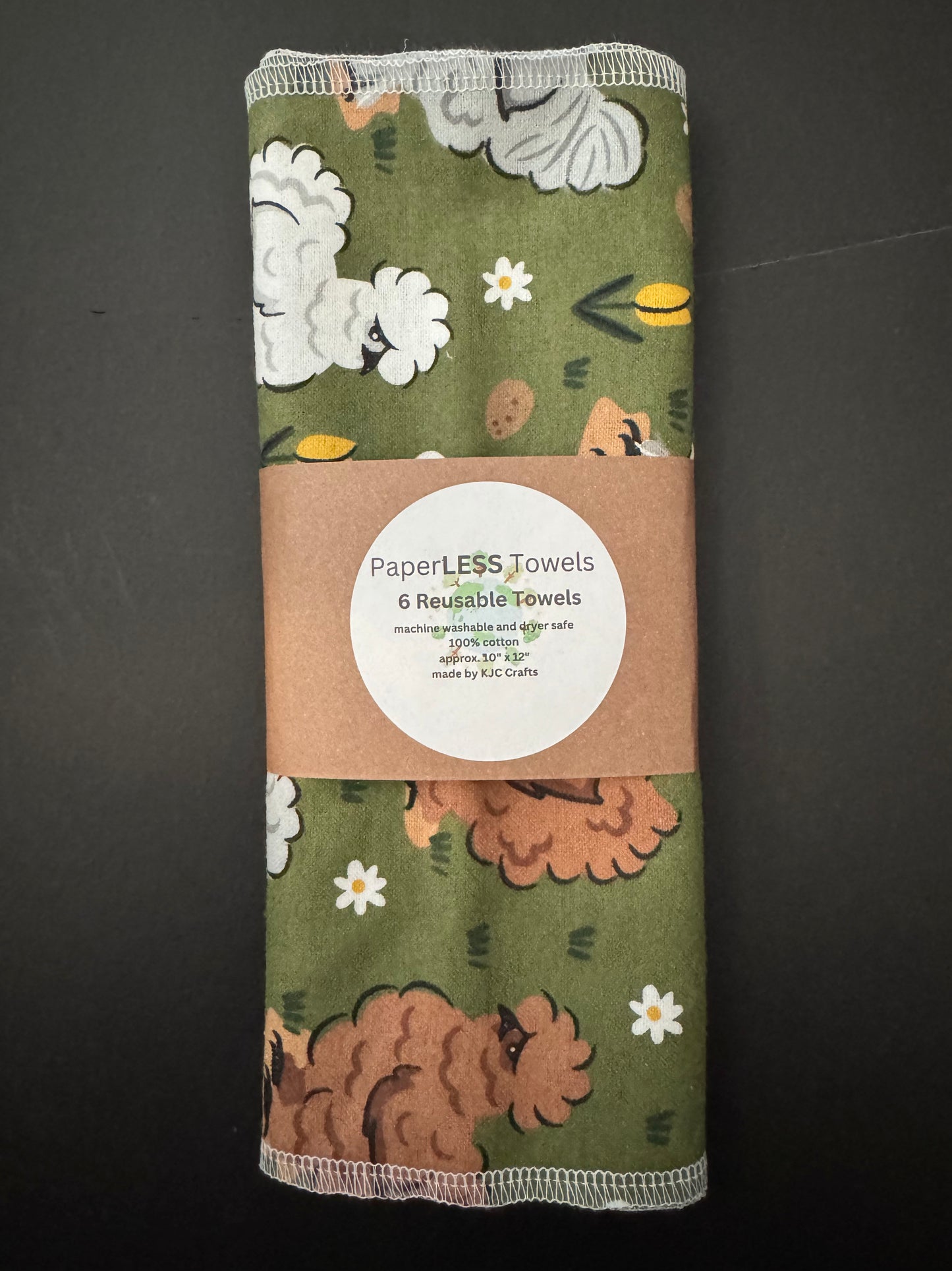 Green Chicken - Reusable Towels