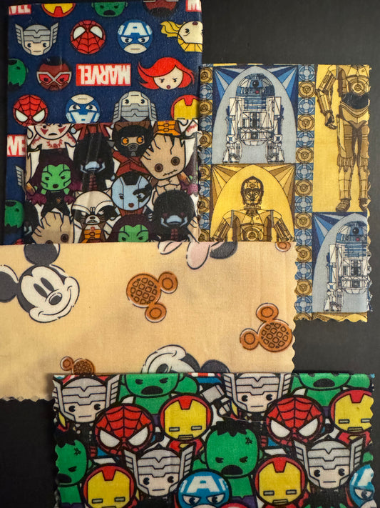 Beeswax Wraps - Fandom Set of 4