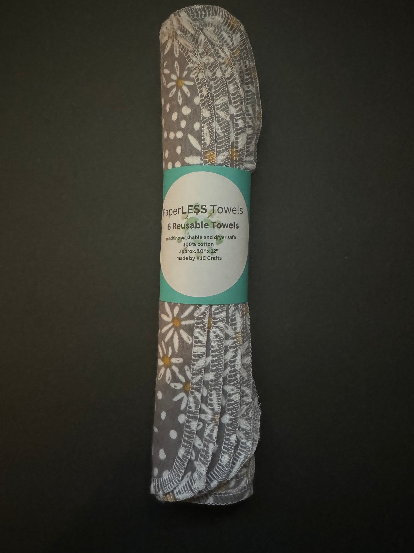 Grey Daisy Reusable Towel